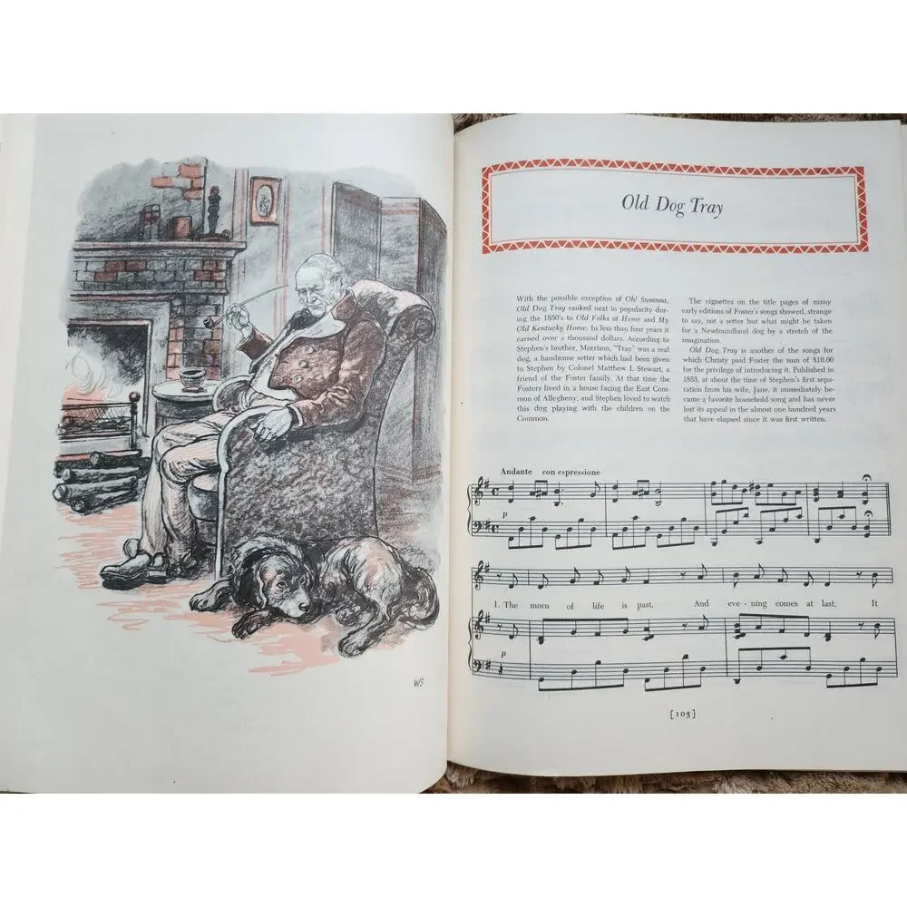 1947, Treasure of Stephen Foster, antique music book
